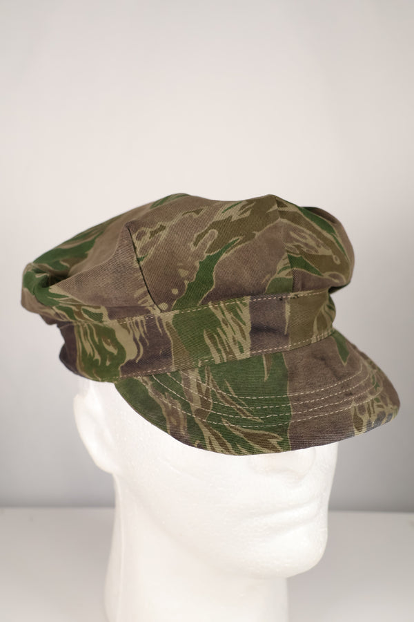 Real Okinawa Tiger Pattern CIDG Hat Tiger Stripe Hat, faded, used.