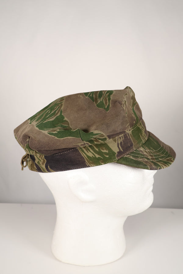 Real Okinawa Tiger Pattern CIDG Hat Tiger Stripe Hat, faded, used.