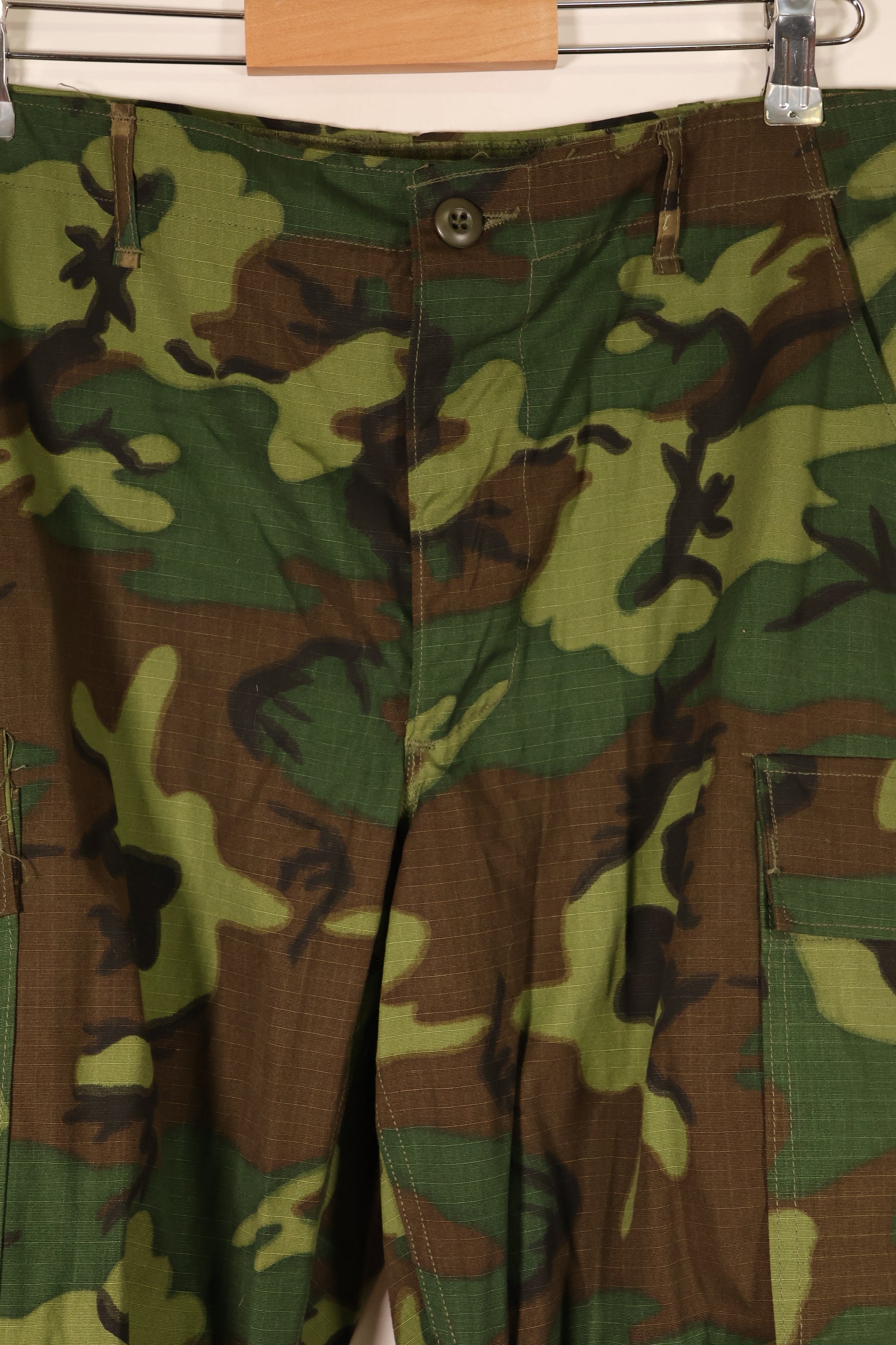 1970 Contract, M-S, Deadstock, ERDL Green Leaf Camo Fatigue Pants, Rare Size