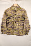 Real Late War Pattern Tiger Stripe Shirt, heavy weight fabric, faded, used.