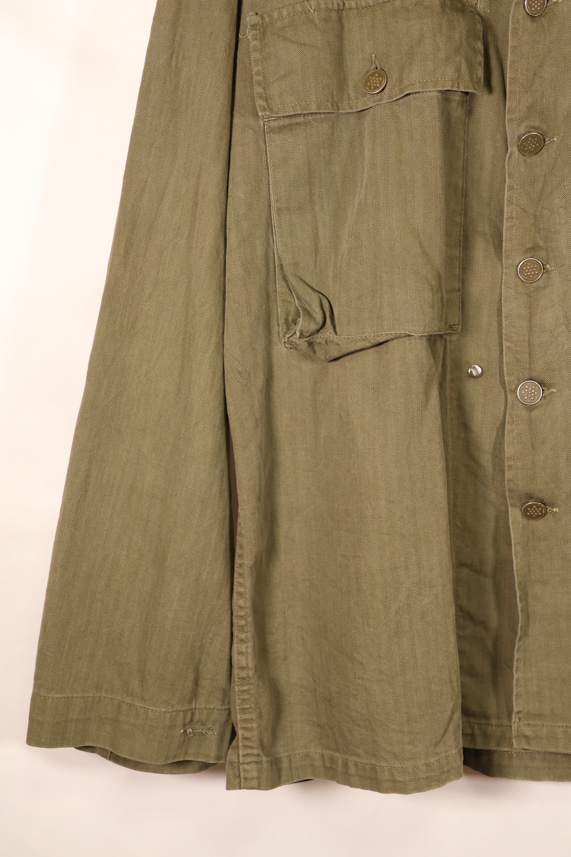 Early 1940s, Size 42R, U.S. Army M43 HBT Utility Jacket, Faded, Used