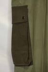 1940s-50s U.S. Army M45 cotton field pants with modified cargo pockets, airborne use, used, A