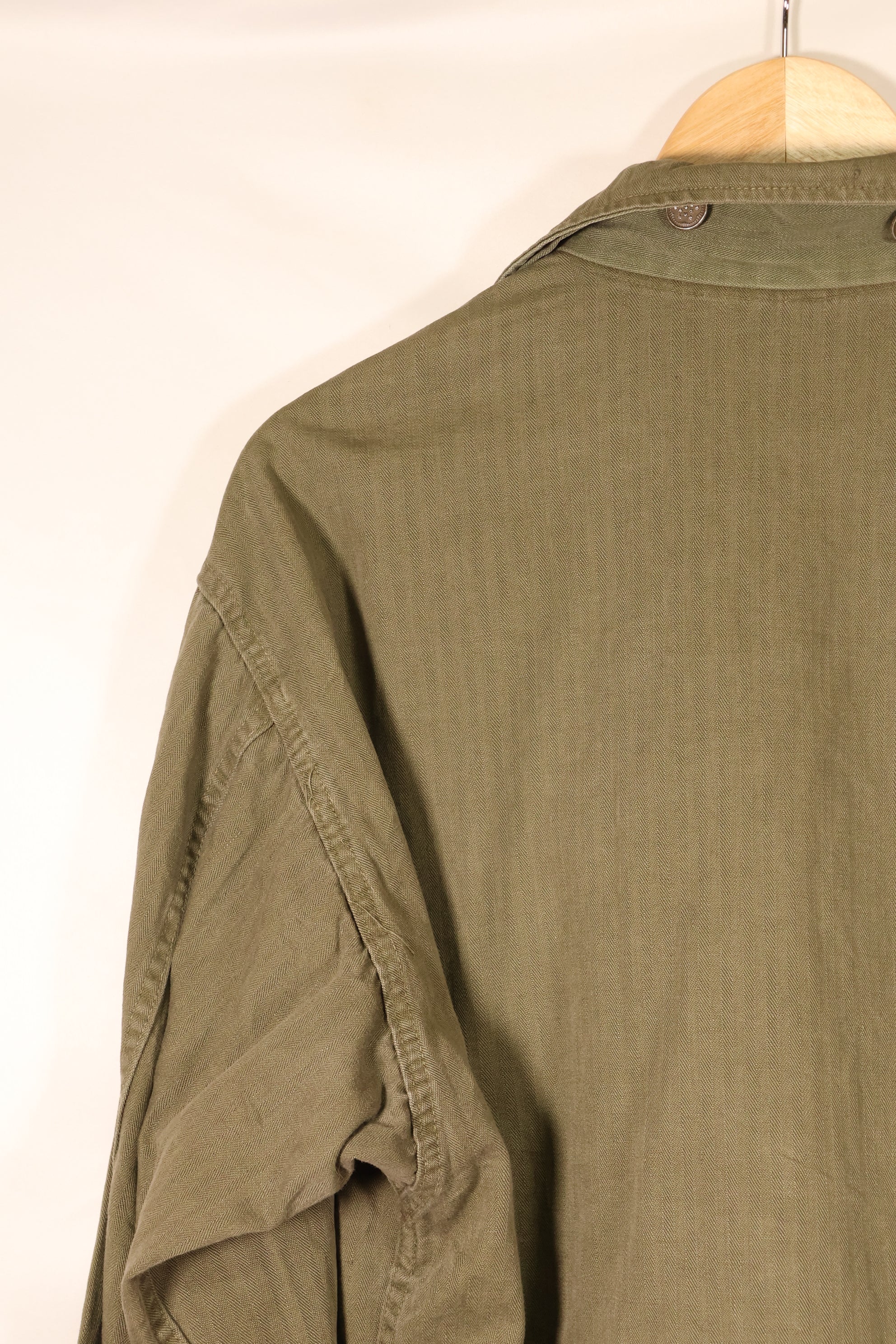 Early 1940s, Size 42R, U.S. Army M43 HBT Utility Jacket, Faded, Used