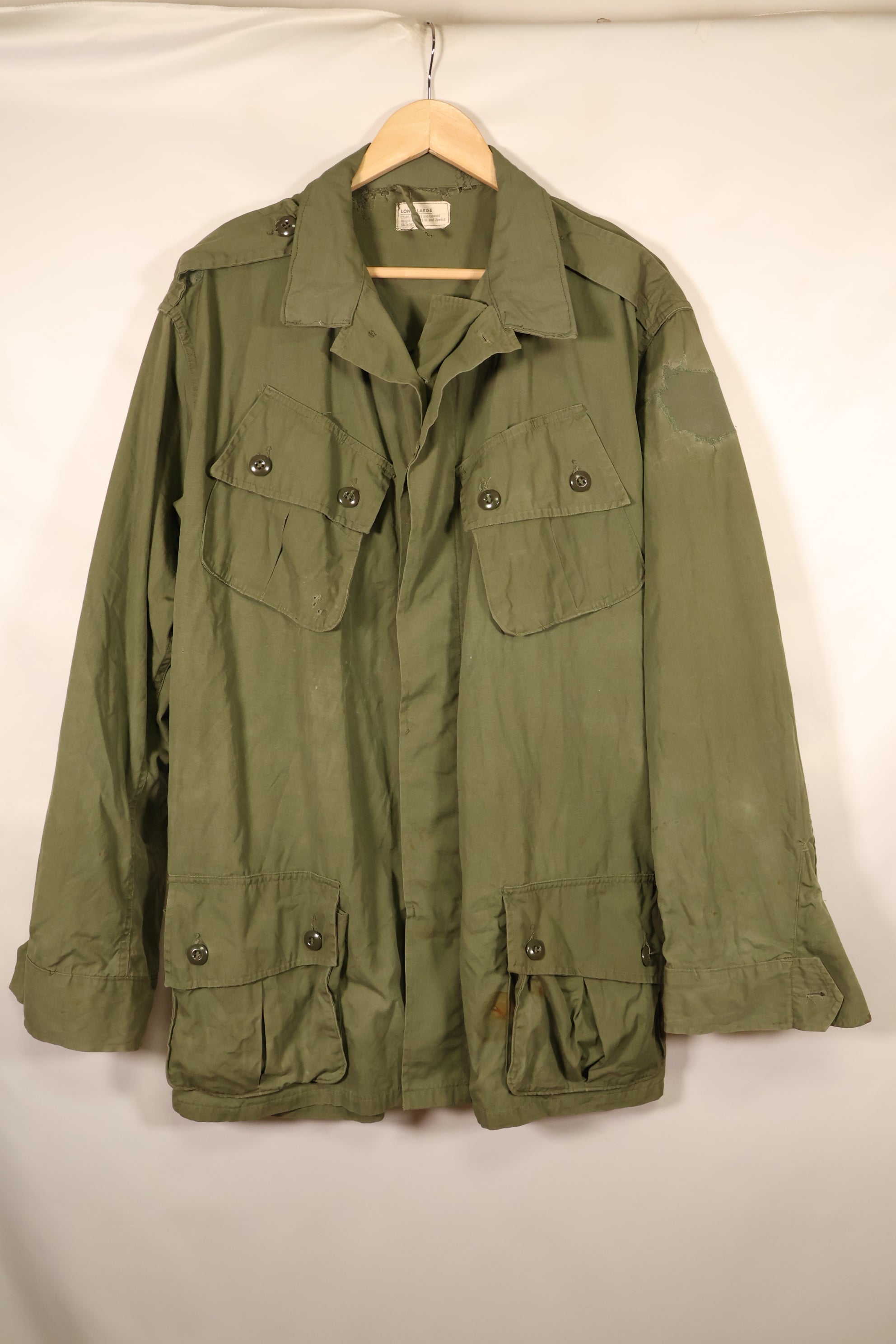 1963 Contract L-L 1st Model Jungle Fatigue Jacket, Repaired, Used