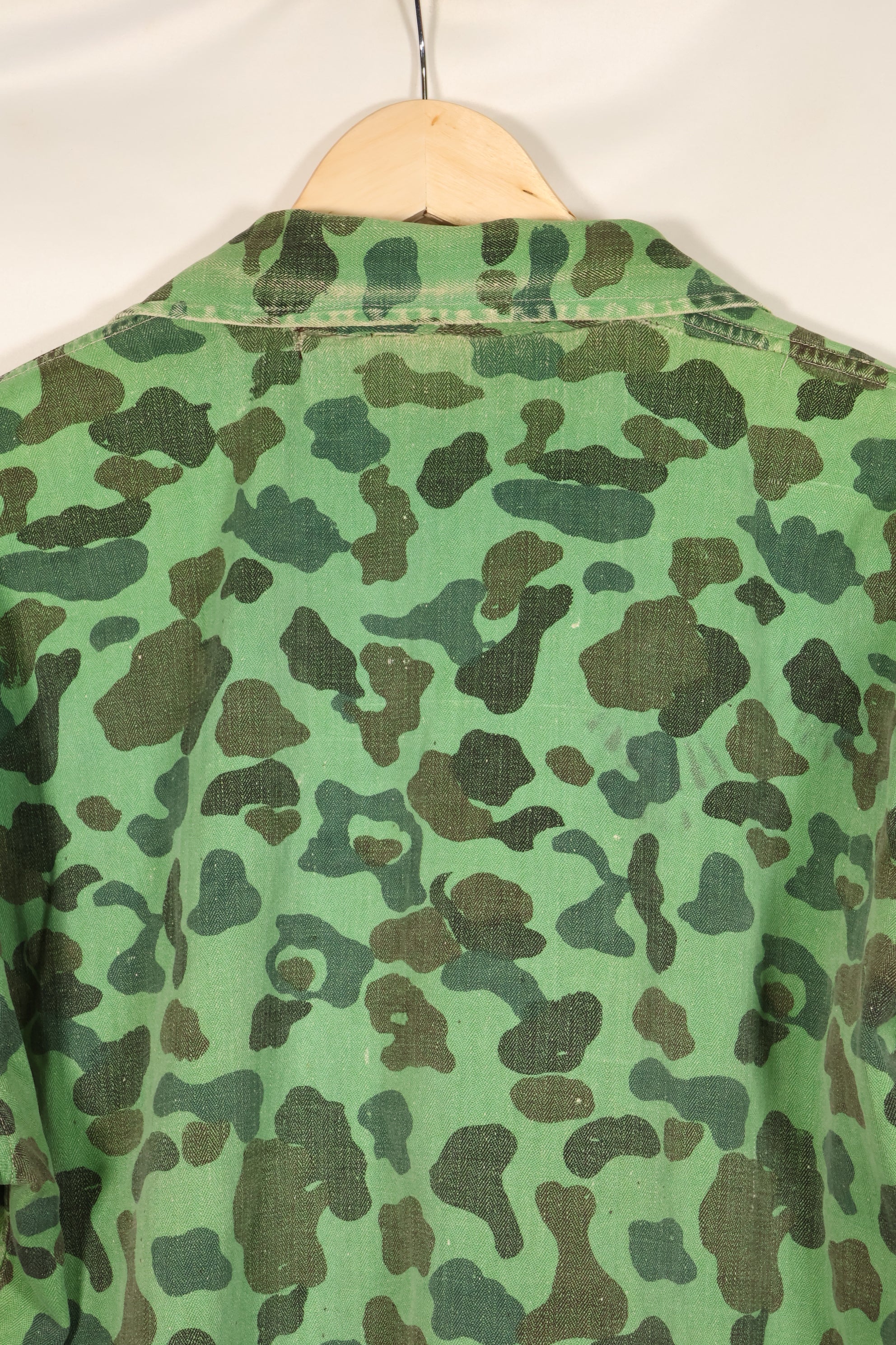 Late 1960s-early 1970s U.S. Navy advisor shirt, frogskin camouflage, locally sourced, used.