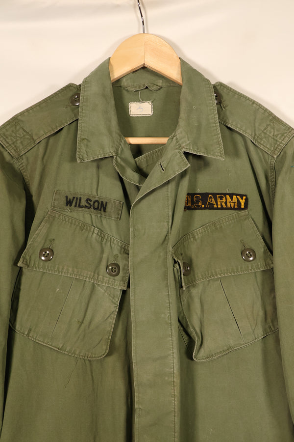 1963–64 Contract, Presumed S-L, 1st Model Jungle Fatigue Jacket with Patches, Used