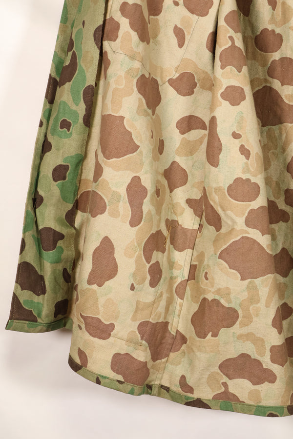 1940s-early 50s Japanese frogskin camouflage tailored jacket, HBT fabric, beautiful, used.