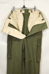 1940s-50s US Army M45 cotton field pants with modified cargo pockets, airborne use, used, B