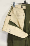 1940s-50s US Army M45 cotton field pants with modified cargo pockets, airborne use, used, B