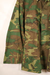 1969 Contract, M-S, U.S. Military, ERDL, Green Leaf Camo, Fatigue Jacket, Good Condition, Used