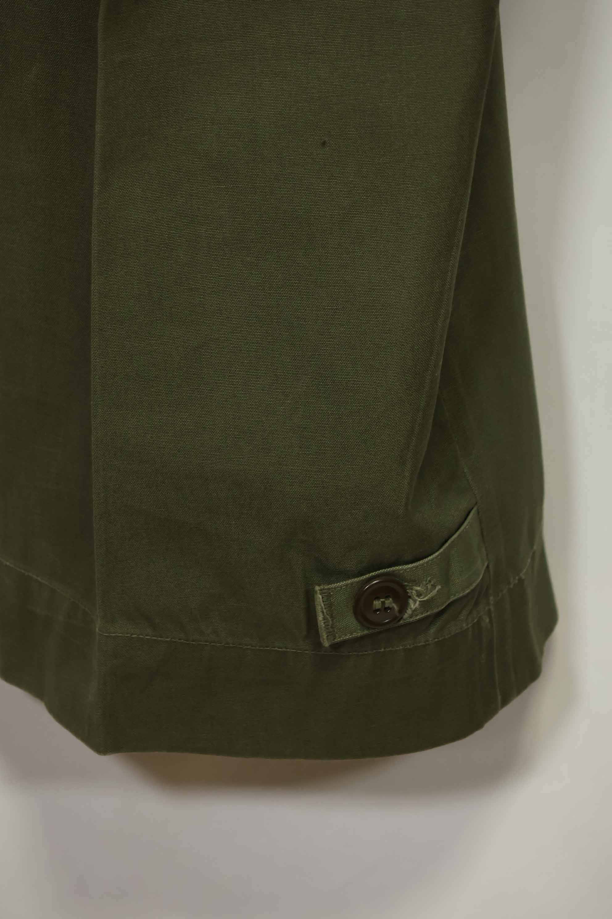 1940s-50s US Army M45 cotton field pants with modified cargo pockets, airborne use, used, B