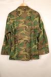 1969 Contract, M-S, U.S. Military, ERDL, Green Leaf Camo, Fatigue Jacket, Good Condition, Used