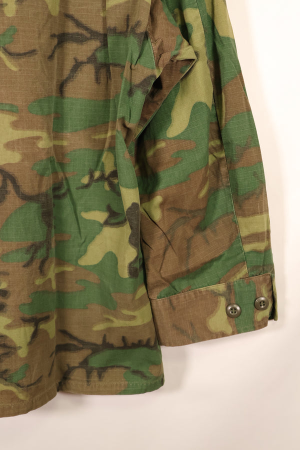1969 Contract, M-S, U.S. Military, ERDL, Green Leaf Camo, Fatigue Jacket, Good Condition, Used