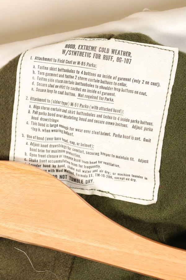 1973 Contract &amp; 1983 Contract Hood M-R M65 Field Hoodie Fishtail Hoodie, almost unused.