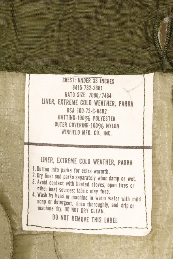 1973 Contract M-R M65 Field Parka Fishtail Parka, almost unused, no hood.