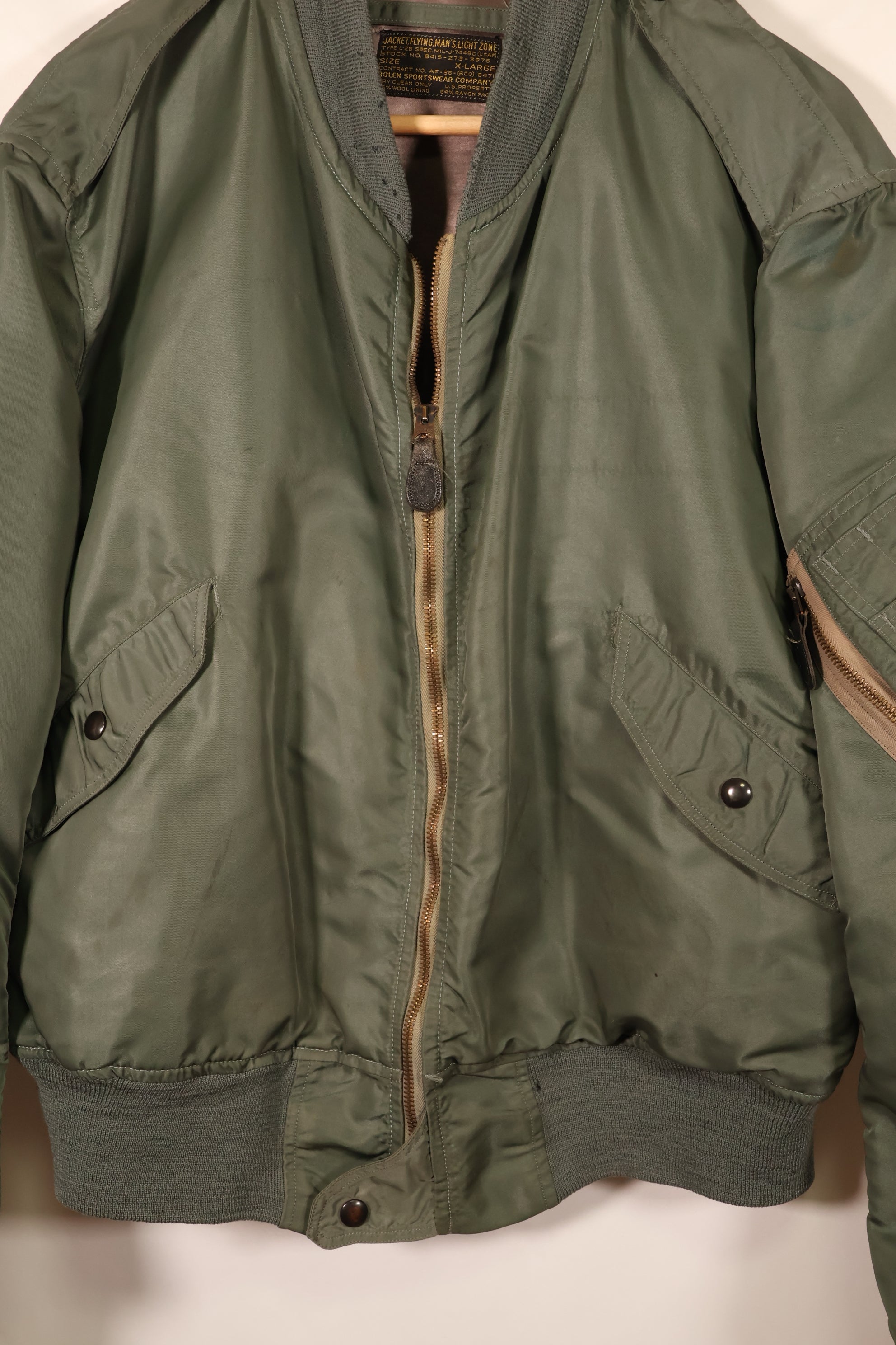 1950年代後半　X-LARGE　アメリカ空軍　USAF　TYPE　L-2B　ライトゾーン　フライトジャケット　中古品