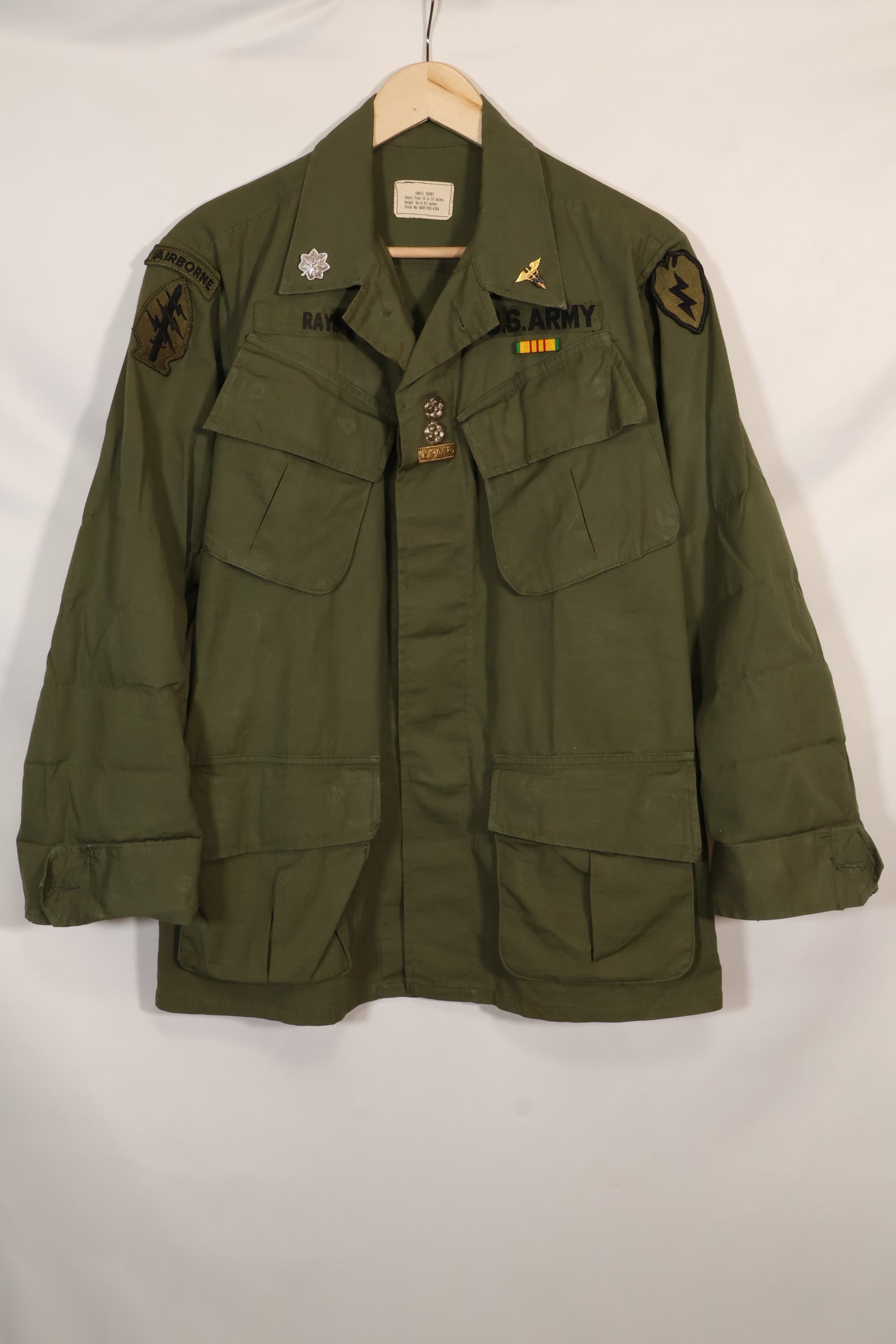 1969 Contract 4th Model Jungle Fatigue Jacket worn by Martha Ray, released by the bereaved family.