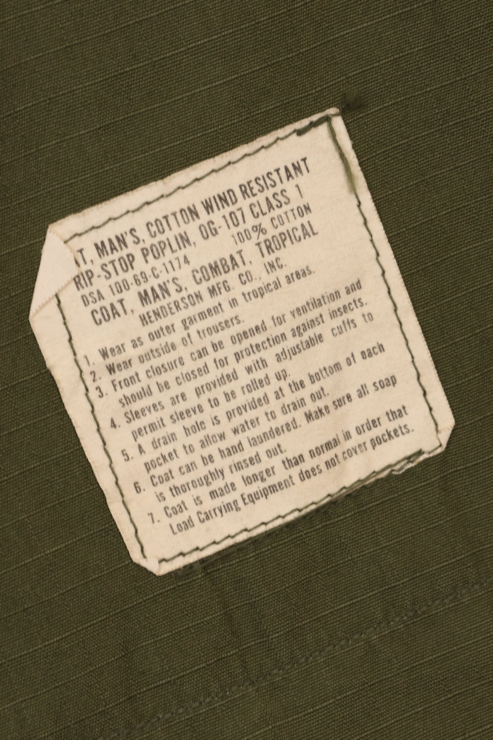 1969 Contract 4th Model Jungle Fatigue Jacket worn by Martha Ray, released by the bereaved family.