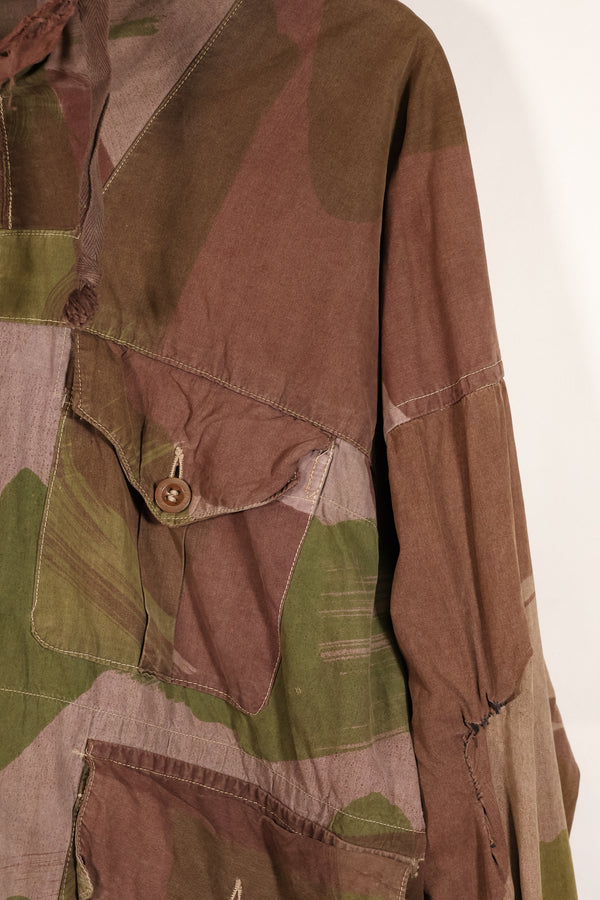 Real British Army SAS Smock WINDPROOF Camouflage Smock, size unknown, scratches and repairs, used.