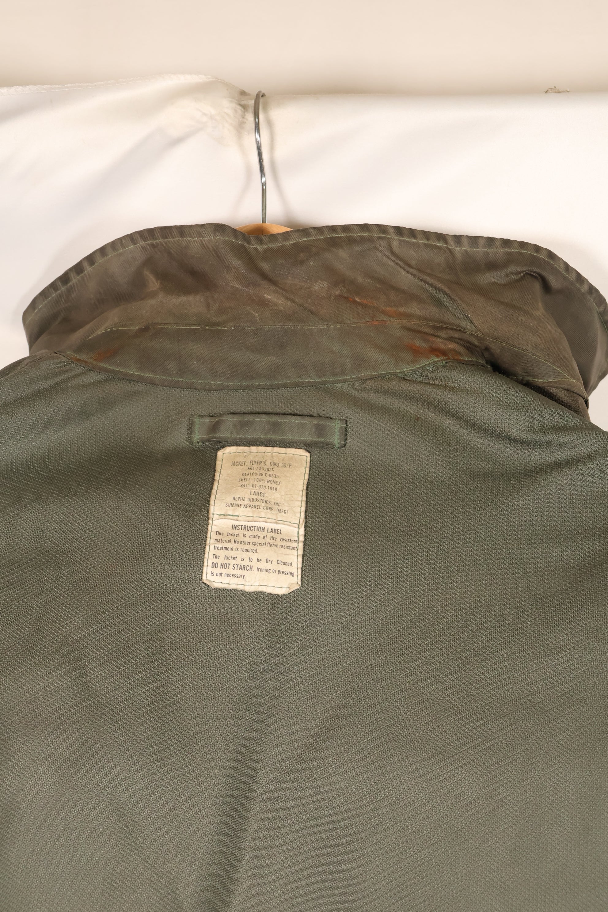 1988 Contract LARGE USAF CWU-36P Flight Jacket Light Zone Used