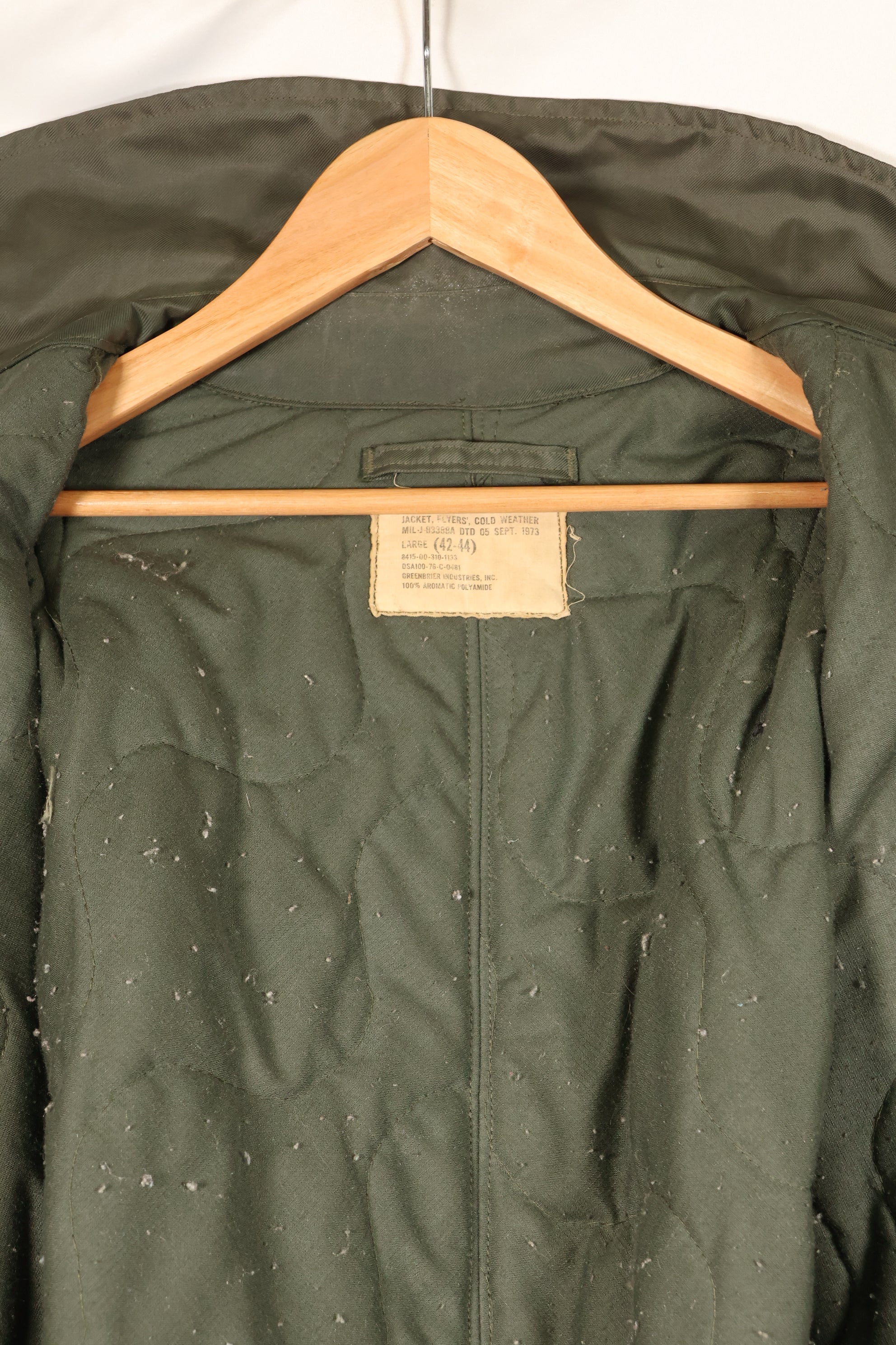 1976 Contract LARGE US Navy CWU-45P Flight Jacket Intermediates Used