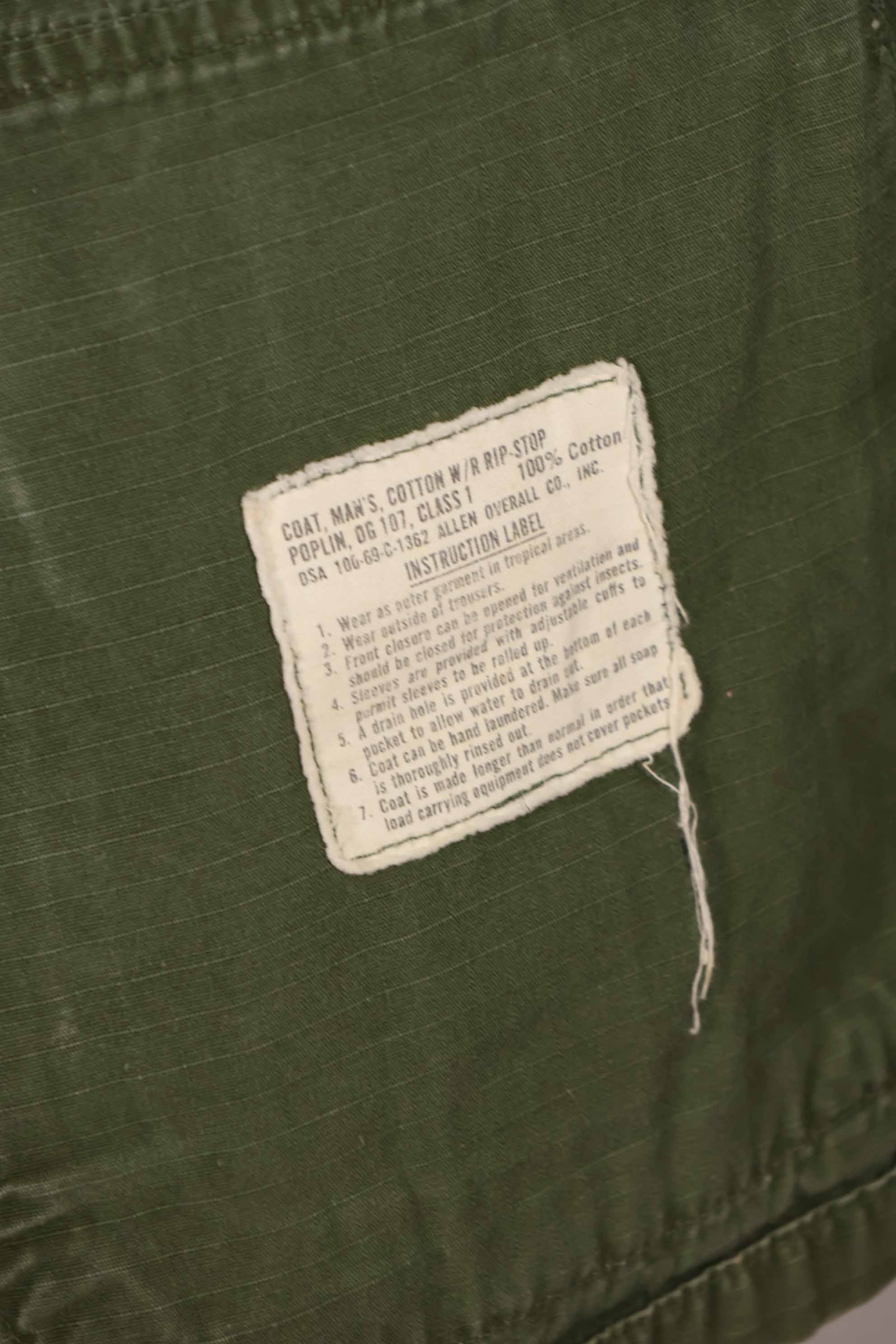 Real 1969 4th Model Jungle Fatigue Jacket 82nd Airborne Division S-R Used