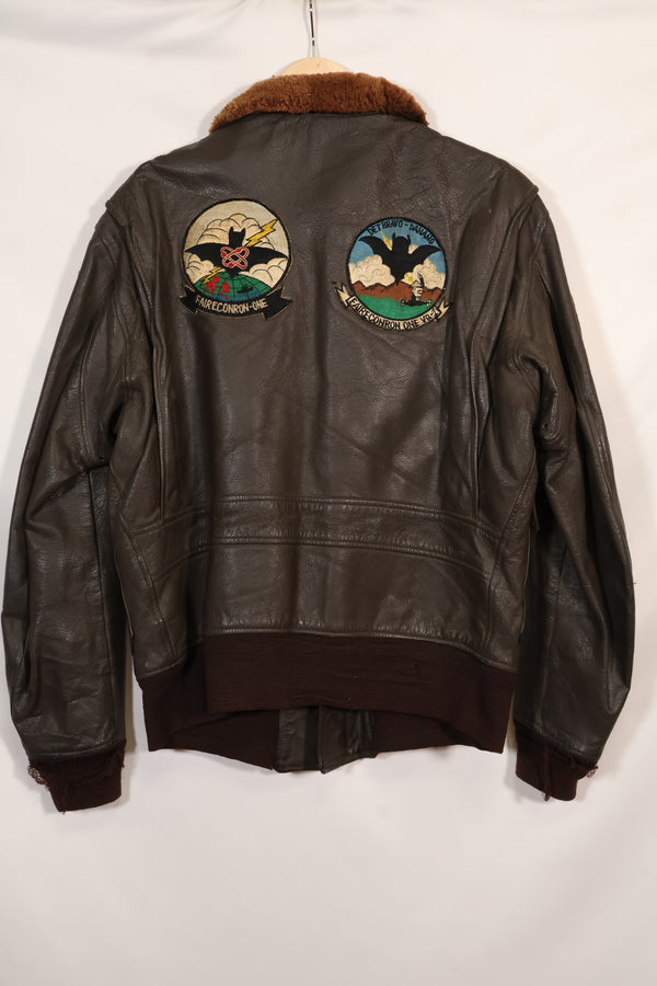 1968 contract size 42 US Navy G-1 flight jacket FAIRECONRON ONE used