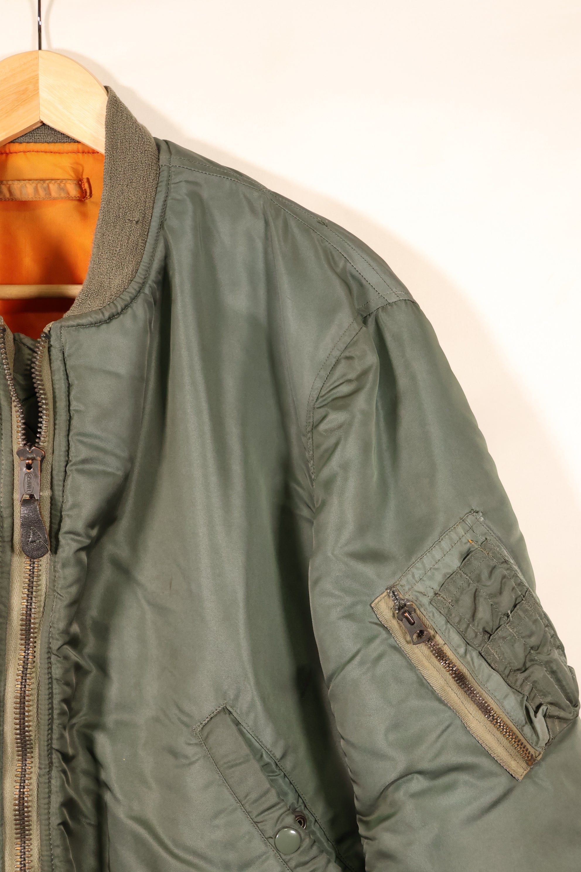 1968 Contract, LARGE, U.S. Air Force (USAF), MA-1 Flight Jacket, Mid-Period Model, Used