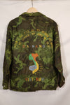 1970-71 large size Vietnam War camouflage poncho tour jacket DA NANG used