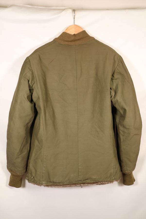 1940s WWII M-43 Field Jacket with thermal liner, used.