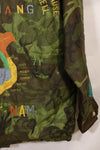 1970-71 large size Vietnam War camouflage poncho tour jacket DA NANG used