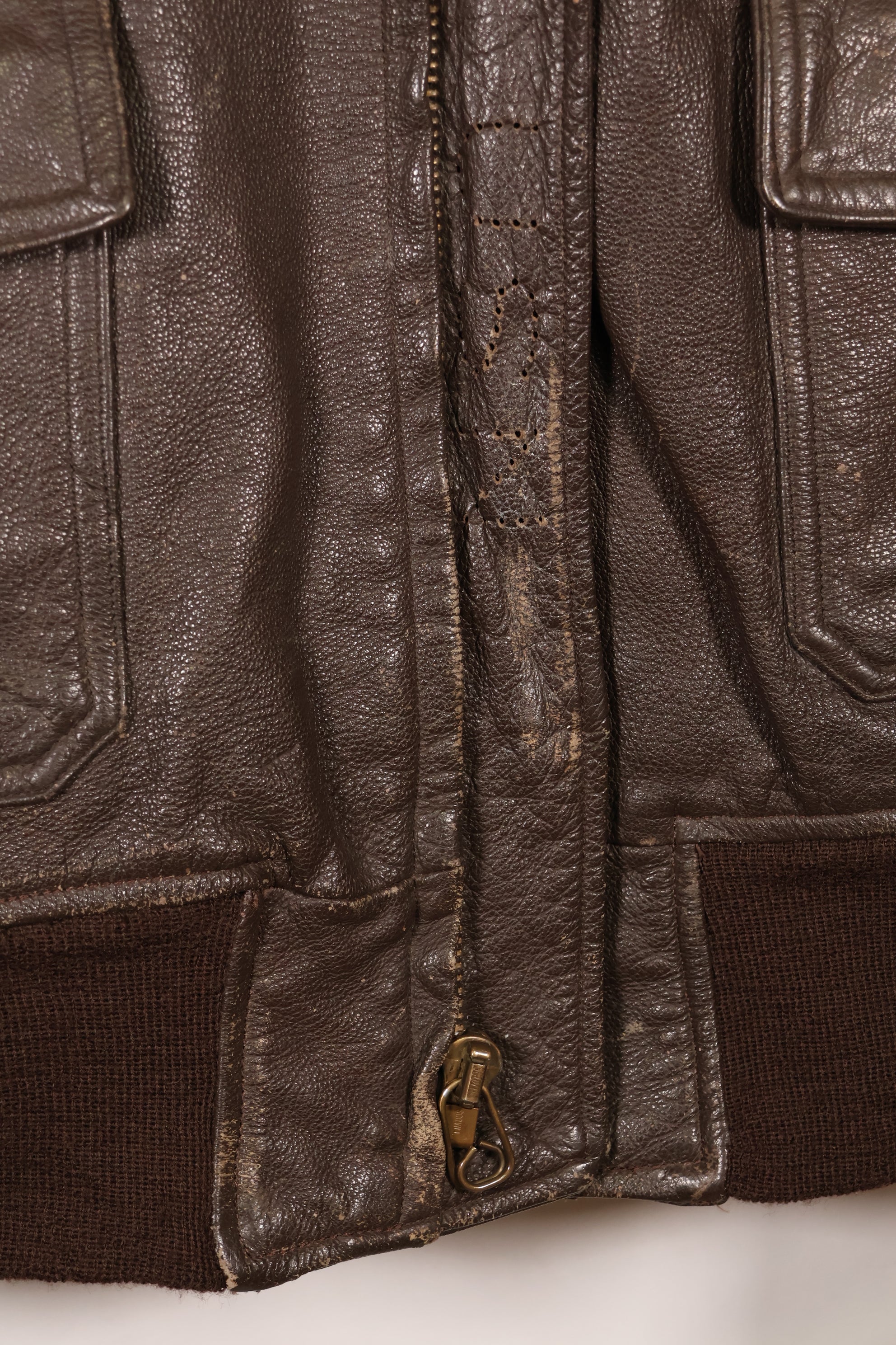 1971 contract size 44 G-1 flight jacket, painted, patches, used.