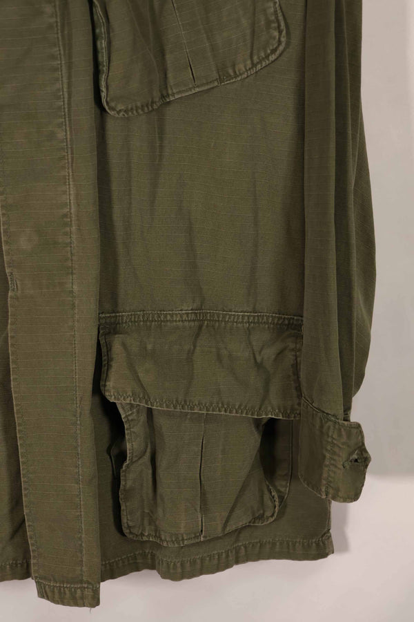 Real 1969 4th Model Jungle Fatigue Jacket, M-R, stained, used.