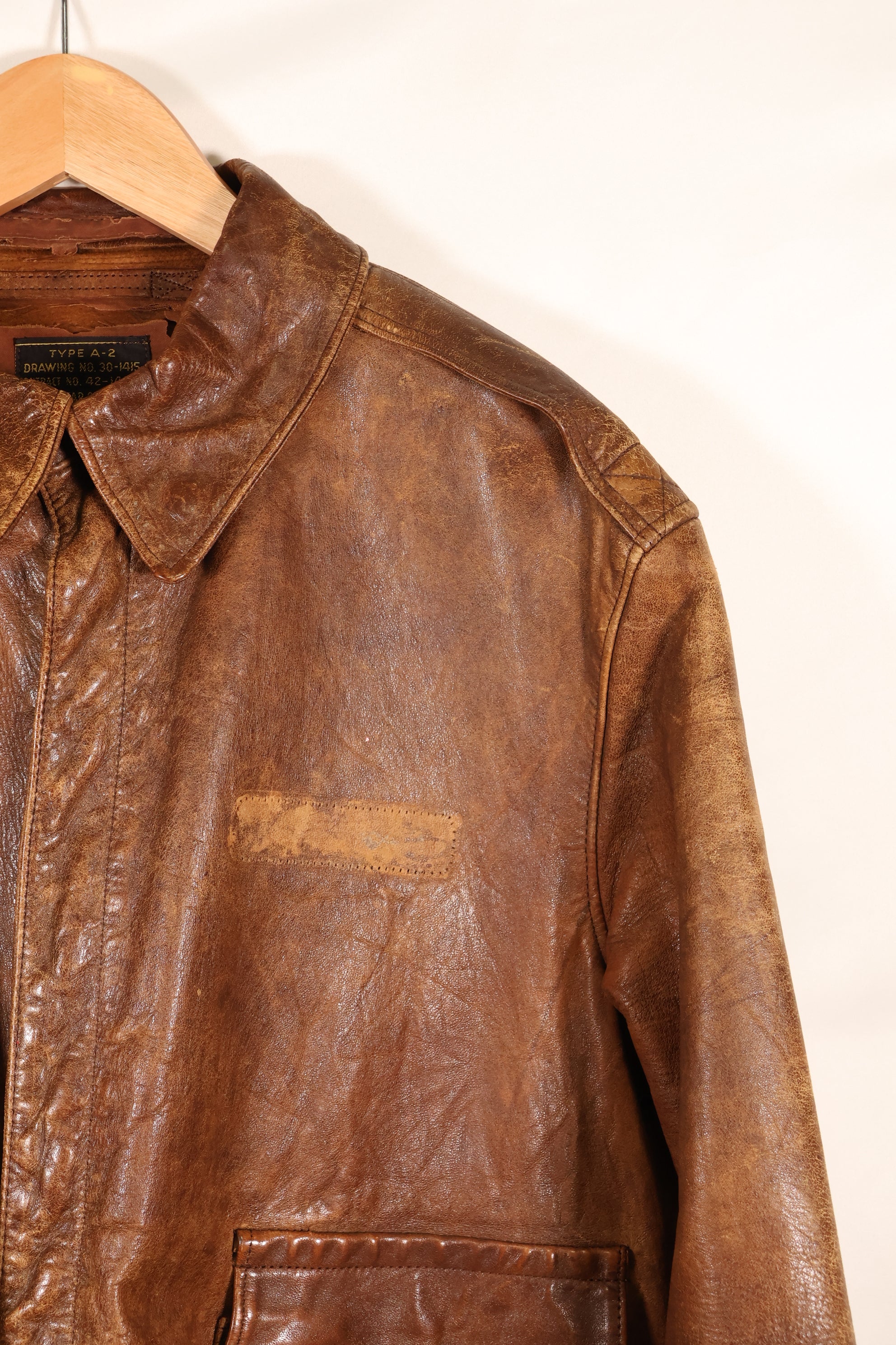 1940s size 42 USAAF A-2 flight jacket Rough Wear Clothing Co. used