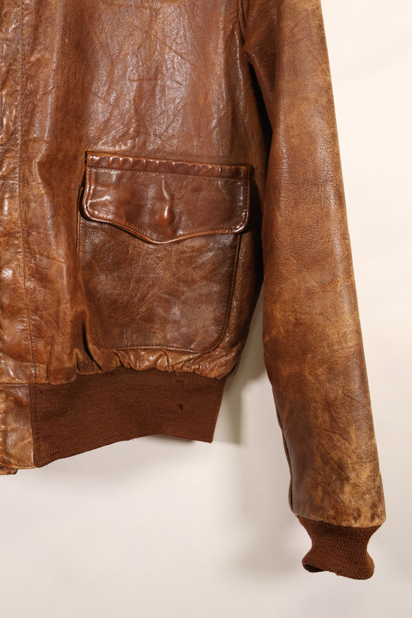 1940s size 42 USAAF A-2 flight jacket Rough Wear Clothing Co. used