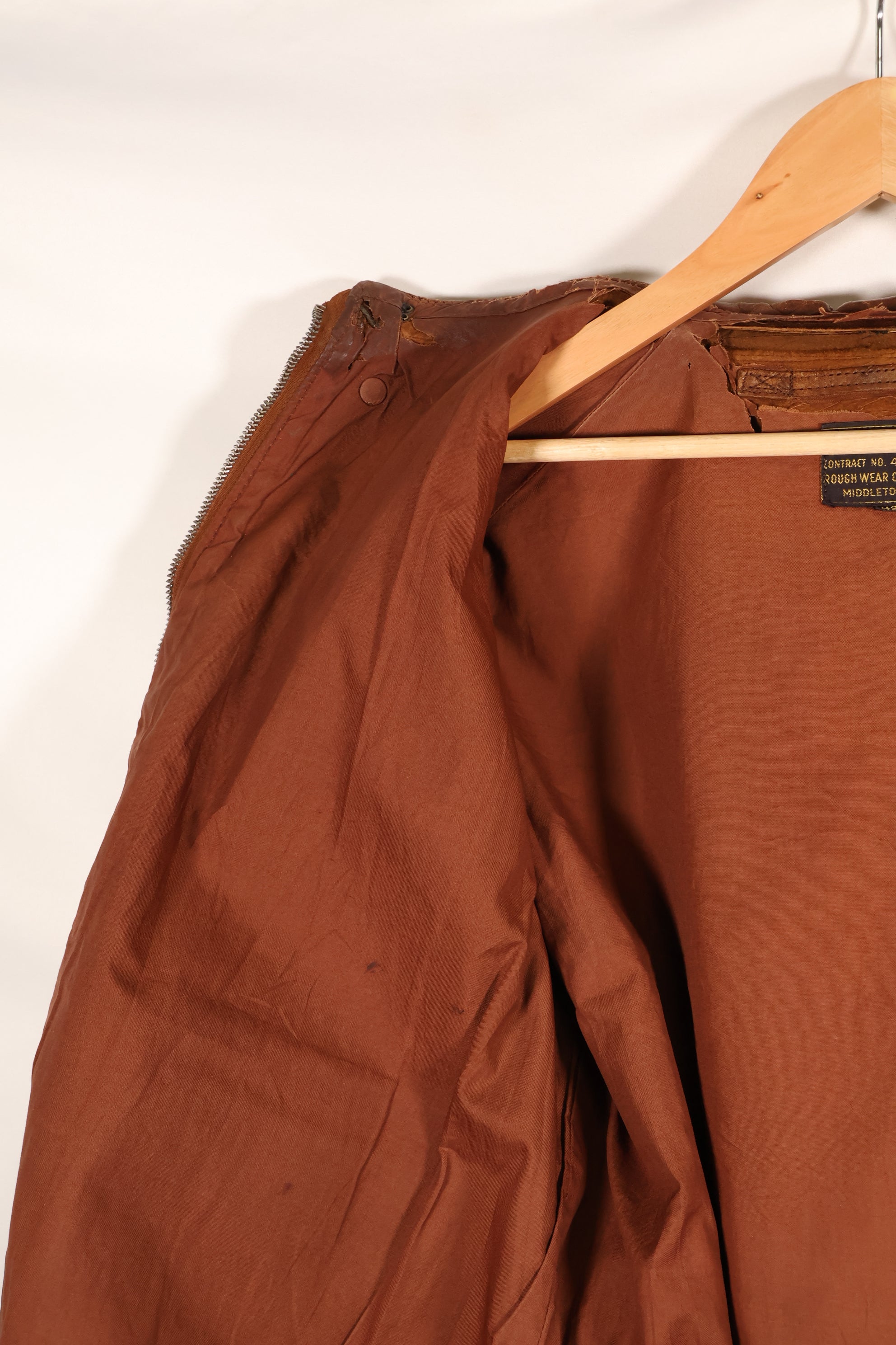 1940s size 42 USAAF A-2 flight jacket Rough Wear Clothing Co. used