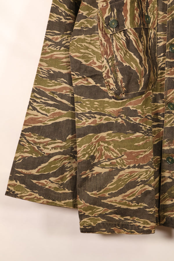 Late 1960s | Locally made | Estimated to be made in Vietnam or Thailand | Tiger-striped shirt | Used