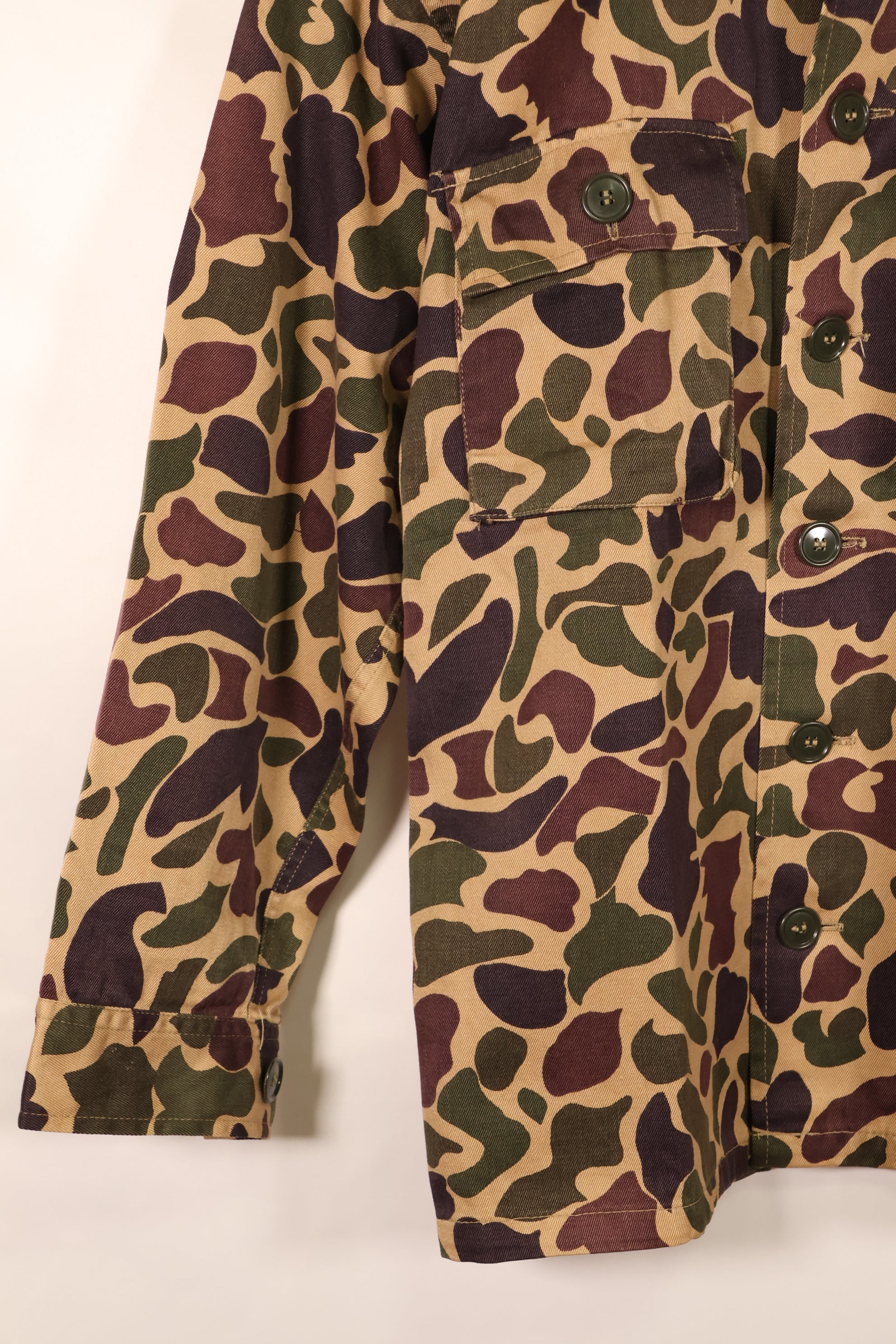 Early 1960s, Grade A-M, CIDG, Beogam Camouflage, Aisan Cut, Shirt, Locally Made, Frog Skin Camouflage, Used