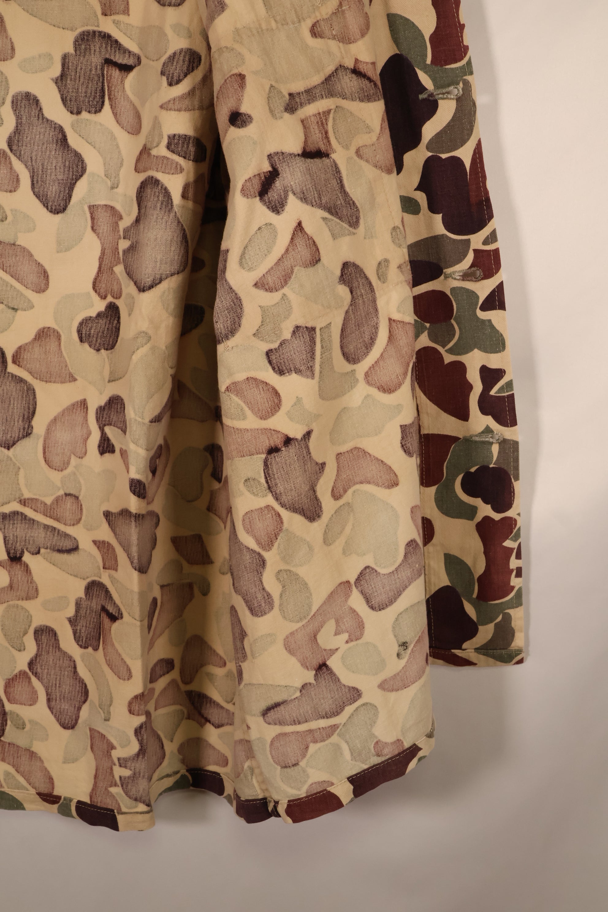 Mid-1960s, Oversized, CIDG, Beogam Camo, Locally Made, Frogskin Camo Shirt, Lightweight Fabric, Used