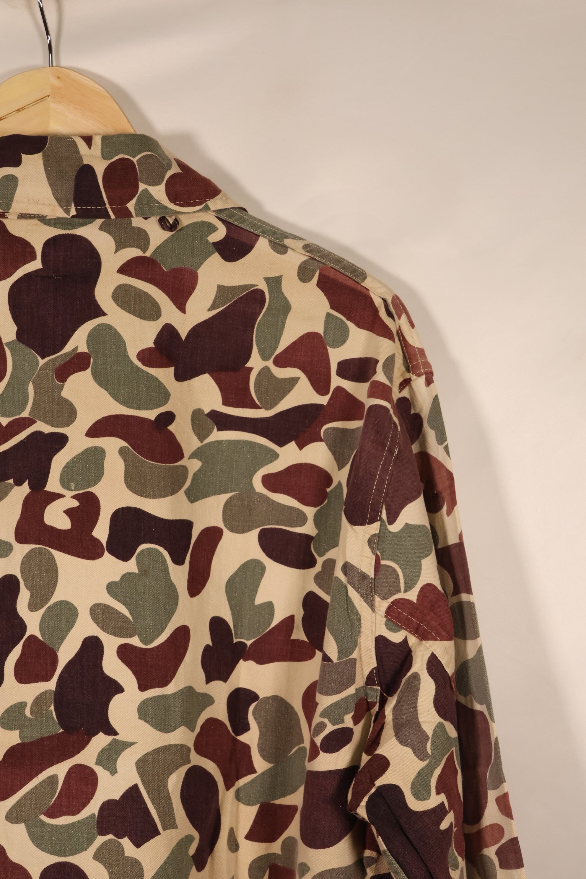 Mid-1960s, Oversized, CIDG, Beogam Camo, Locally Made, Frogskin Camo Shirt, Lightweight Fabric, Used