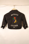 1966, Children size, Vietnam War, Tour Jacket, Viet Cong, QUINHON, Zipper Damaged, Used
