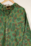 Real 1944 USMC frogskin camouflage rubberized rain poncho, good condition, used.