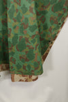 Real 1944 USMC frogskin camouflage rubberized rain poncho, good condition, used.