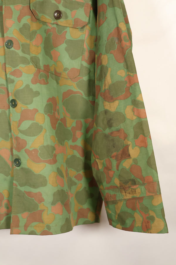 1960's Privately Sourced U.S. Marine Corps Frogskin Poncho Shirt and Pants Set Made in South Vietnam