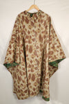 Real 1944 USMC frogskin camouflage rubberized rain poncho, good condition, used.