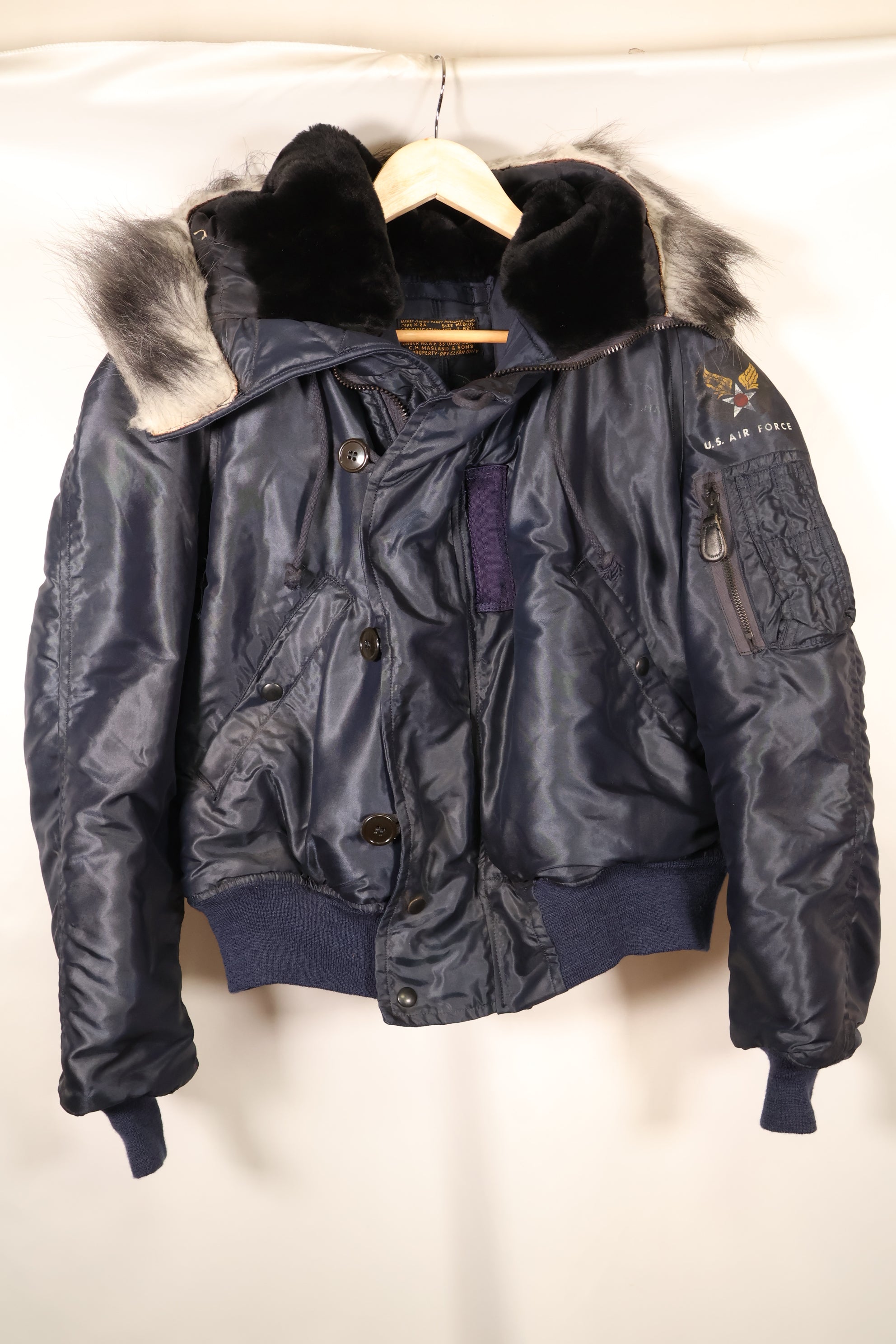 1950s MEDIUM U.S. Air Force (USAF) N2-A Flight Jacket, Heavy-Duty, Good Condition, Used