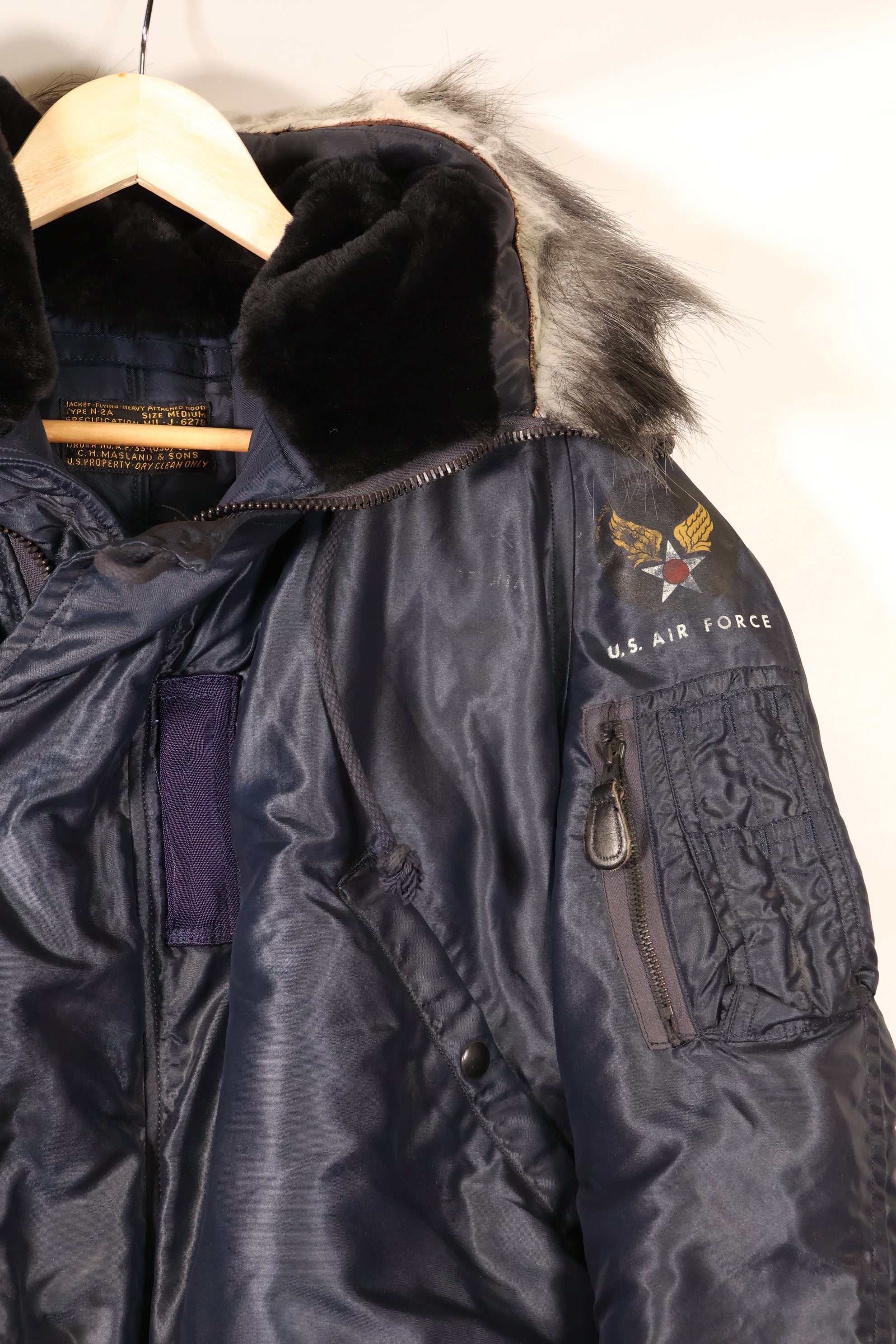 1950s MEDIUM U.S. Air Force (USAF) N2-A Flight Jacket, Heavy-Duty, Good Condition, Used