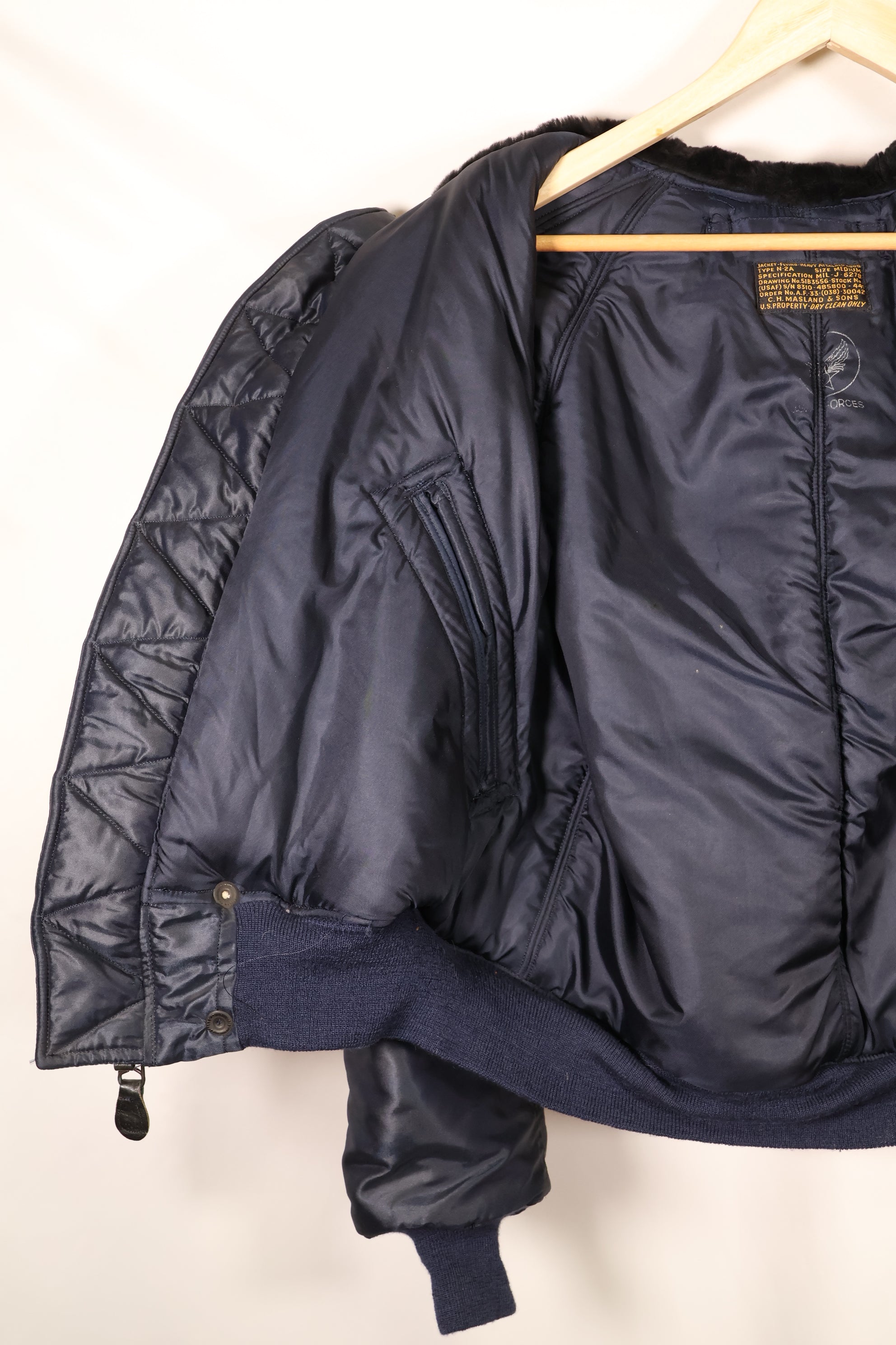 1950s MEDIUM U.S. Air Force (USAF) N2-A Flight Jacket, Heavy-Duty, Good Condition, Used