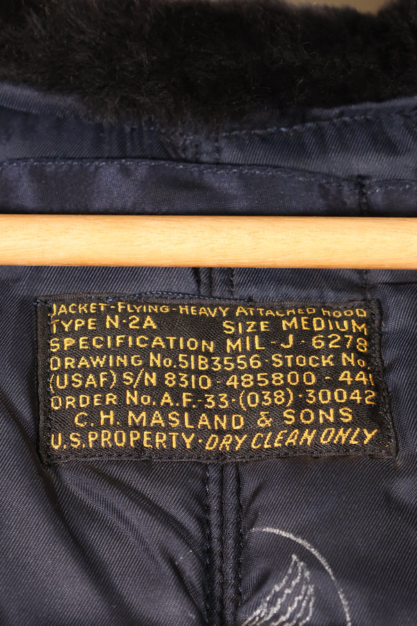 1950s MEDIUM U.S. Air Force (USAF) N2-A Flight Jacket, Heavy-Duty, Good Condition, Used