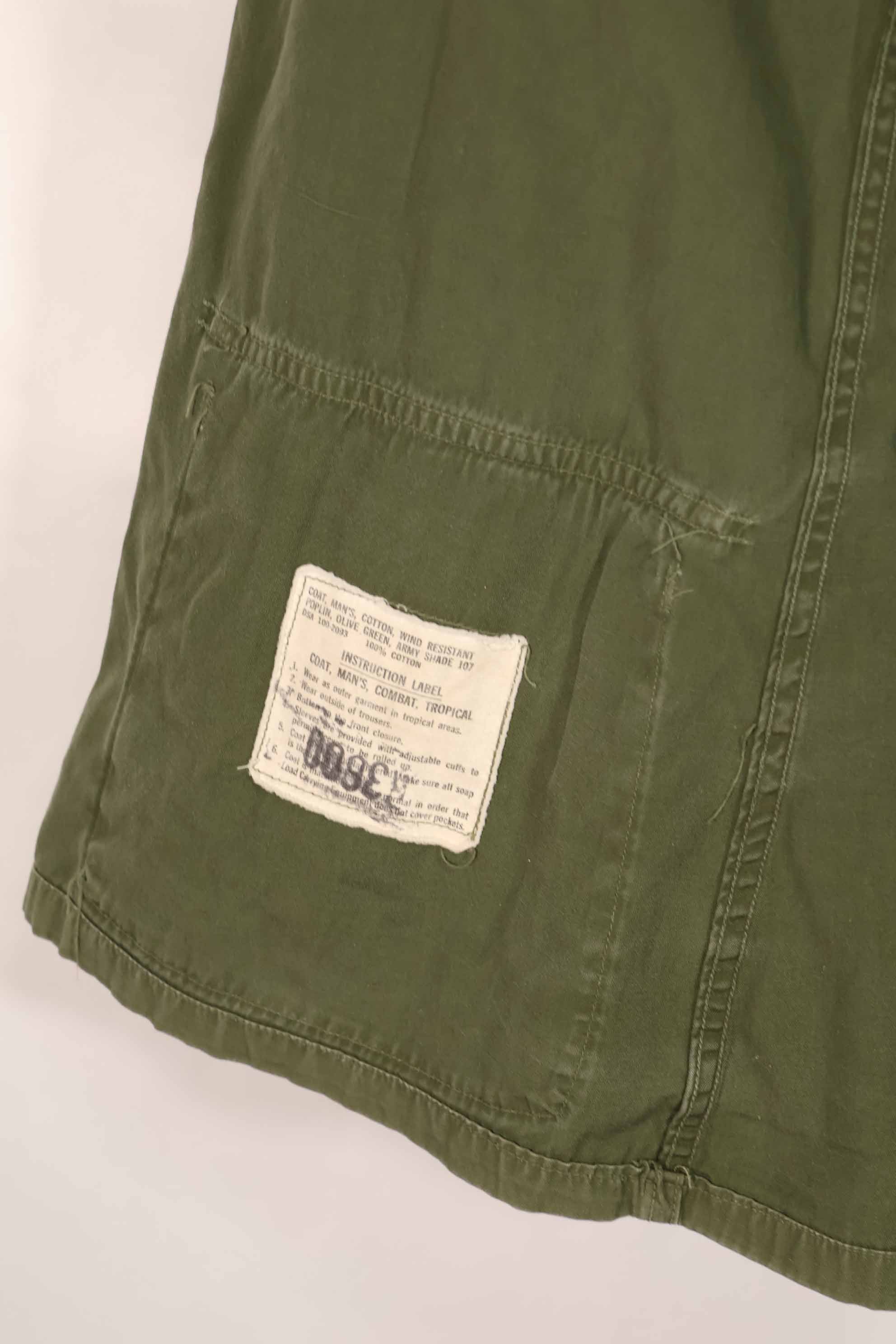 Real 3rd Model Jungle Fatigue Jacket manufactured circa 1966-67 2nd Model eclectic S-L used